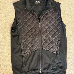 Adidas Zip Up Men's Black Climaheat Quilted Thermal Hiking Running Vest